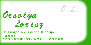 orsolya lorisz business card